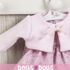 Tenue pour poupée Así 36 cm - Robe rose fleurie avec veste plumeti pour Guille