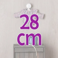 Tenue pour poupée Así 28 cm - Barboteuse à fleurs avec bonnet vert pour poupée Gordi