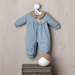 Tenue pour poupée Así 46 cm - Pyjama bleu avec masque pour poupée Leo