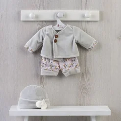 Tenue pour poupée Así 43 cm - Tenue gris velours pour poupée Pablo