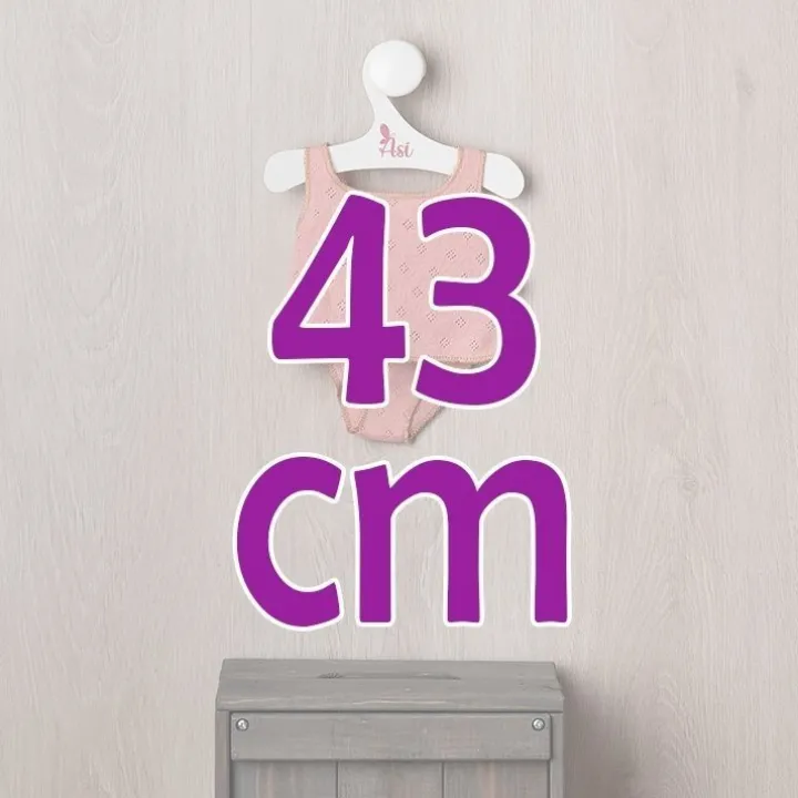 Tenue pour poupée Así 43 cm - Sous-vêtements en maille rose pour poupées María et Pablo