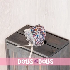 Tenue pour poupée Así 28 cm - Barboteuse fleurie bleue avec plastron bleu pour poupée Gordi