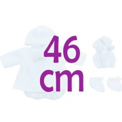 Tenue pour poupée Así 46 cm - Barboteuse tricotée bleue avec duffle-coat, bonnet et bottines pour Leo