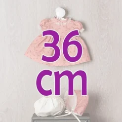 Tenue pour poupée Así 36 cm - Robe rose avec fleur et tulle beige pour poupée Koke