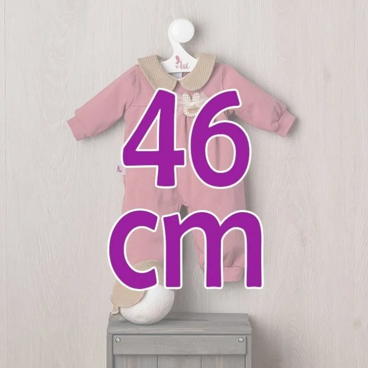Tenue pour poupée Así 46 cm - Pyjama rose avec masque pour poupée Leo
