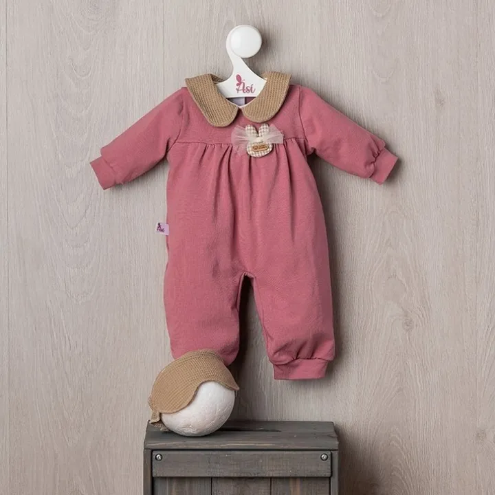 Tenue pour poupée Así 46 cm - Pyjama rose avec masque pour poupée Leo