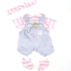 Tenue pour poupée Berenguer Boutique 35-40 cm - Salopette éléphant rose