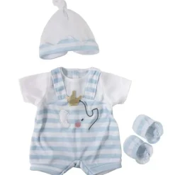 Tenue pour poupée Berenguer Boutique 35-40 cm - Salopette rayée bleue