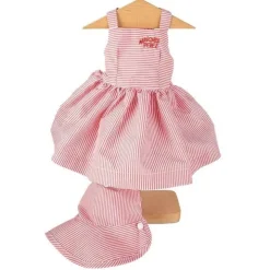 Tenue pour poupée Mariquita Pérez 50 cm - Robe à rayures rouges et blanches
