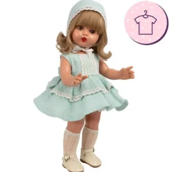Tenue pour poupée Mariquita Pérez 50 cm - Robe verte et beige