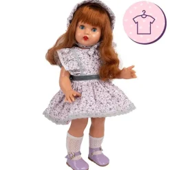 Tenue pour poupée Mariquita Pérez 50 cm - Robe à imprimé floral lilas