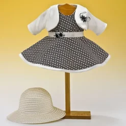 Tenue pour poupée Mariquita Pérez 50 cm - Robe bleu marine avec chapeau
