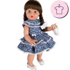 Tenue pour poupée Mariquita Pérez 50 cm - Robe bleue à fleurs