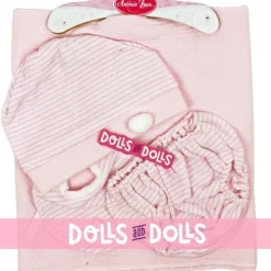 Vêtements pour poupée Antonio Juan 40-42 cm - Ensemble rose avec couverture, culotte, chapeau et bavoir