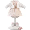 Vêtements pour poupées Llorens 33 cm - Robe lapin rose avec veste blanche
