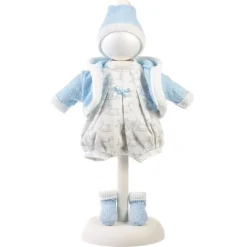 Vêtements pour poupées Llorens 33 cm - Ensemble bleu avec robe imprimée