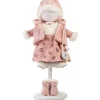 Vêtements pour poupées Llorens 40 cm - Robe à fleurs avec gilet à capuche, sac et chaussettes