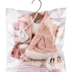 Vêtements pour poupées Llorens 40 cm - Robe à fleurs avec gilet à capuche, sac et chaussettes
