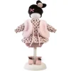 Vêtements pour poupées Llorens 35 cm - Ensemble de cœurs noirs avec gilet rose, chaussettes roses et bonnet noir