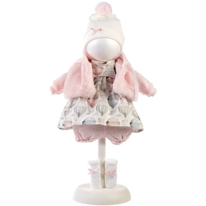 Vêtements pour poupées Llorens 38 cm - Robe à motifs de ballons, veste, chapeau et chaussettes