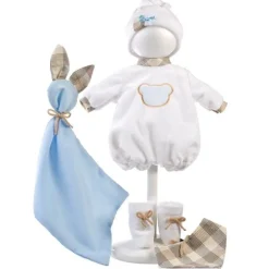Vêtements pour poupées Llorens 38 cm - Pyjama ourson avec doudou lapin bleu