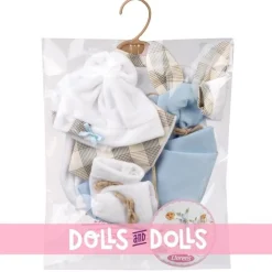 Vêtements pour poupées Llorens 38 cm - Pyjama ourson avec doudou lapin bleu