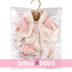 Vêtements pour poupées Llorens 33 cm - Ensemble rose avec robe imprimée