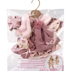 Vêtements pour poupées Llorens 40 cm - Robe à fleurs avec gilet, sac, chapeau et chaussettes