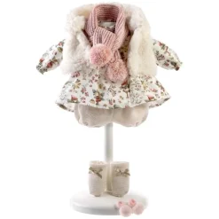 Vêtements pour poupées Llorens 38 cm - Robe à motifs de fées avec veste, chaussettes et écharpe