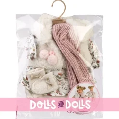 Vêtements pour poupées Llorens 38 cm - Robe à motifs de fées avec veste, chaussettes et écharpe