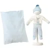 Vêtements pour poupées Llorens 35 cm - Pull imprimé lapin, pantalon, bonnet et oreiller bleu