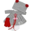 Vêtements pour poupées Nines d'Onil 23 cm - Little Mia - Ensemble de Noël gris