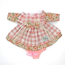 Vêtements pour poupées Nines d'Onil 30 cm - Mia - Robe à carreaux et à fleurs