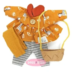 Vêtements pour poupées Nines d'Onil 30 cm - Mia - Ensemble zèbre avec sac et noeud