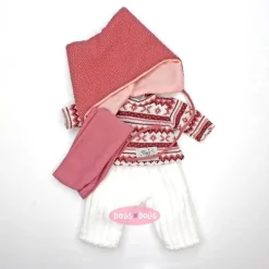 Vêtements pour poupées Nines d'Onil 30 cm - Mia - Ensemble de bordures d'hiver avec chapeau