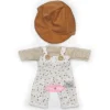 Vêtements pour poupées Nines d'Onil 30 cm - Mia - Bavoir et bretelles avec impression naturelle et bonnet
